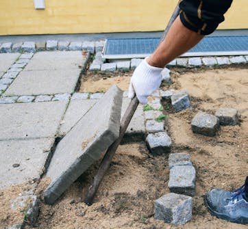 Lägga om stenplattor Lägga om stenplattor